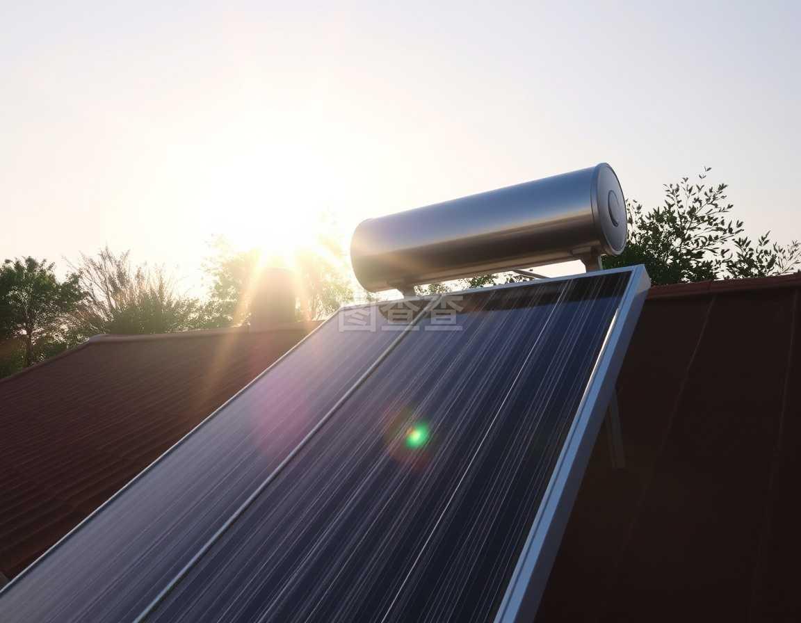 带有热水器的太阳能电池板